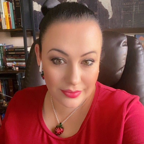 Dior Red Strawberry Necklace and Earrings Set - Picture 11 of 11